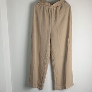 SHEIN Tan Wide Leg Trousers